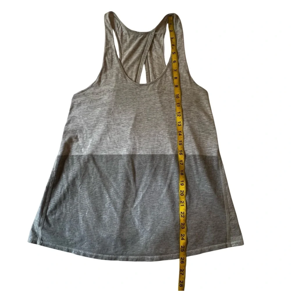 Lululemon Crossover vented Back Gray color block Women's Tank Top 4 - Picture 4 of 9